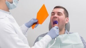 Patient Receiving Dental Sealants at City Dental Hospital